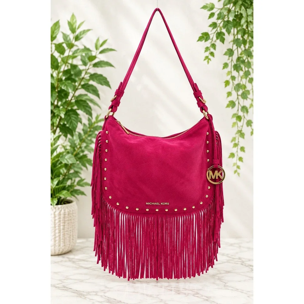 MK148 Michael Kors Boho fringe shoulder bag